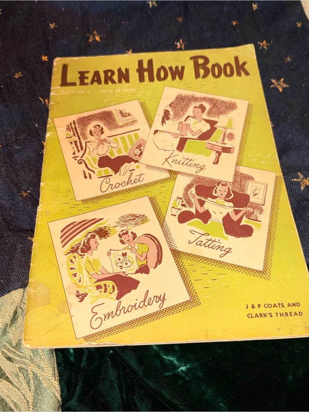 Vintage 'Learn How Book' crochet, knitting, embroidery, tatting.